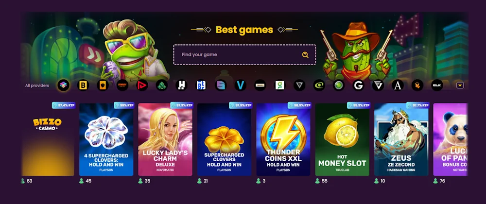 Bizzo Casino Spiele